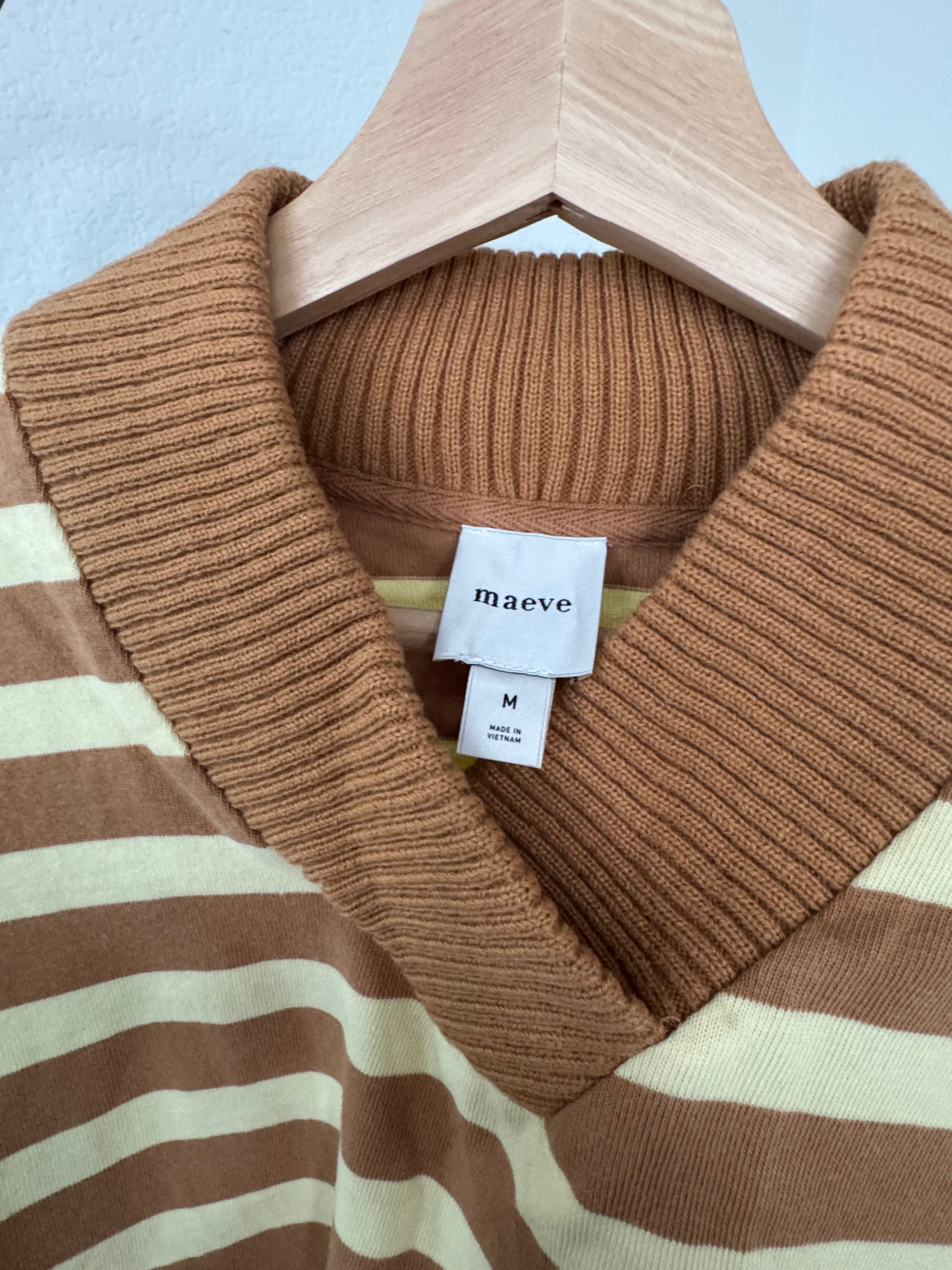 Maeve Varsity Stripe Cropped LS