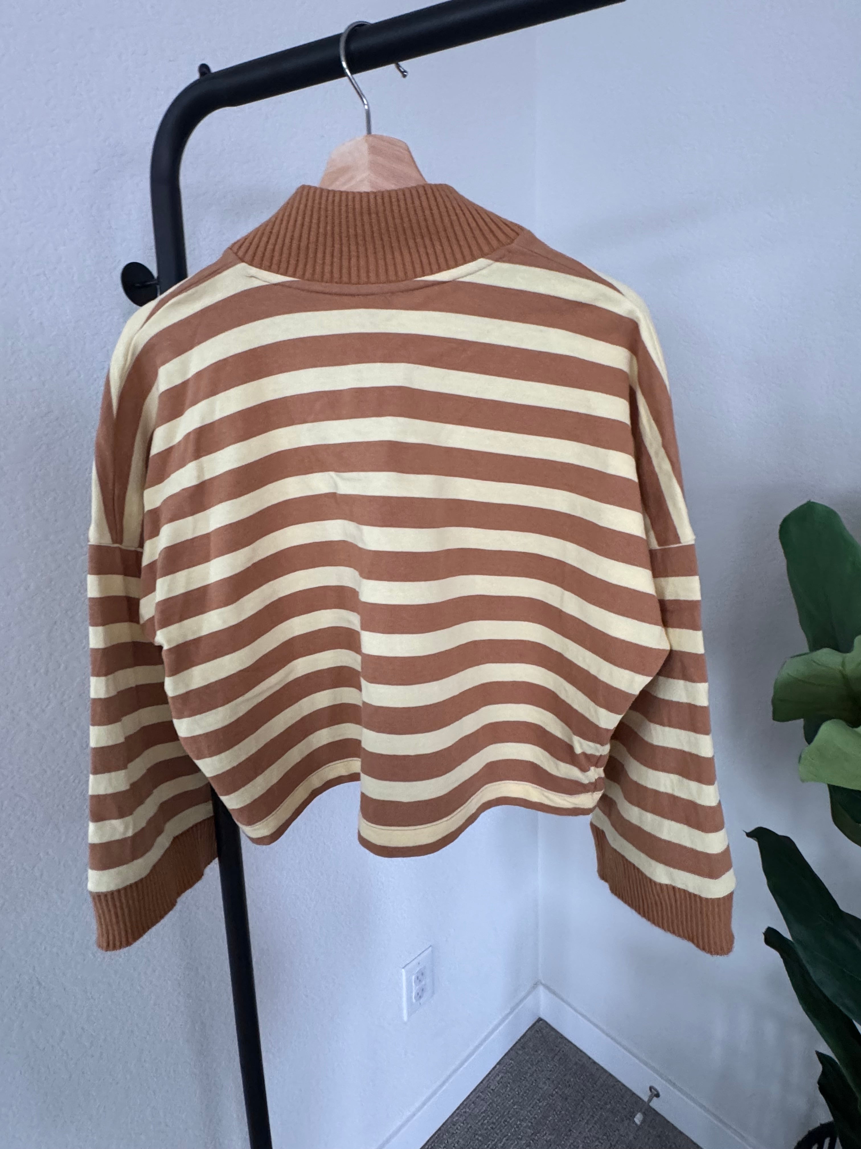 Maeve Varsity Stripe Cropped LS