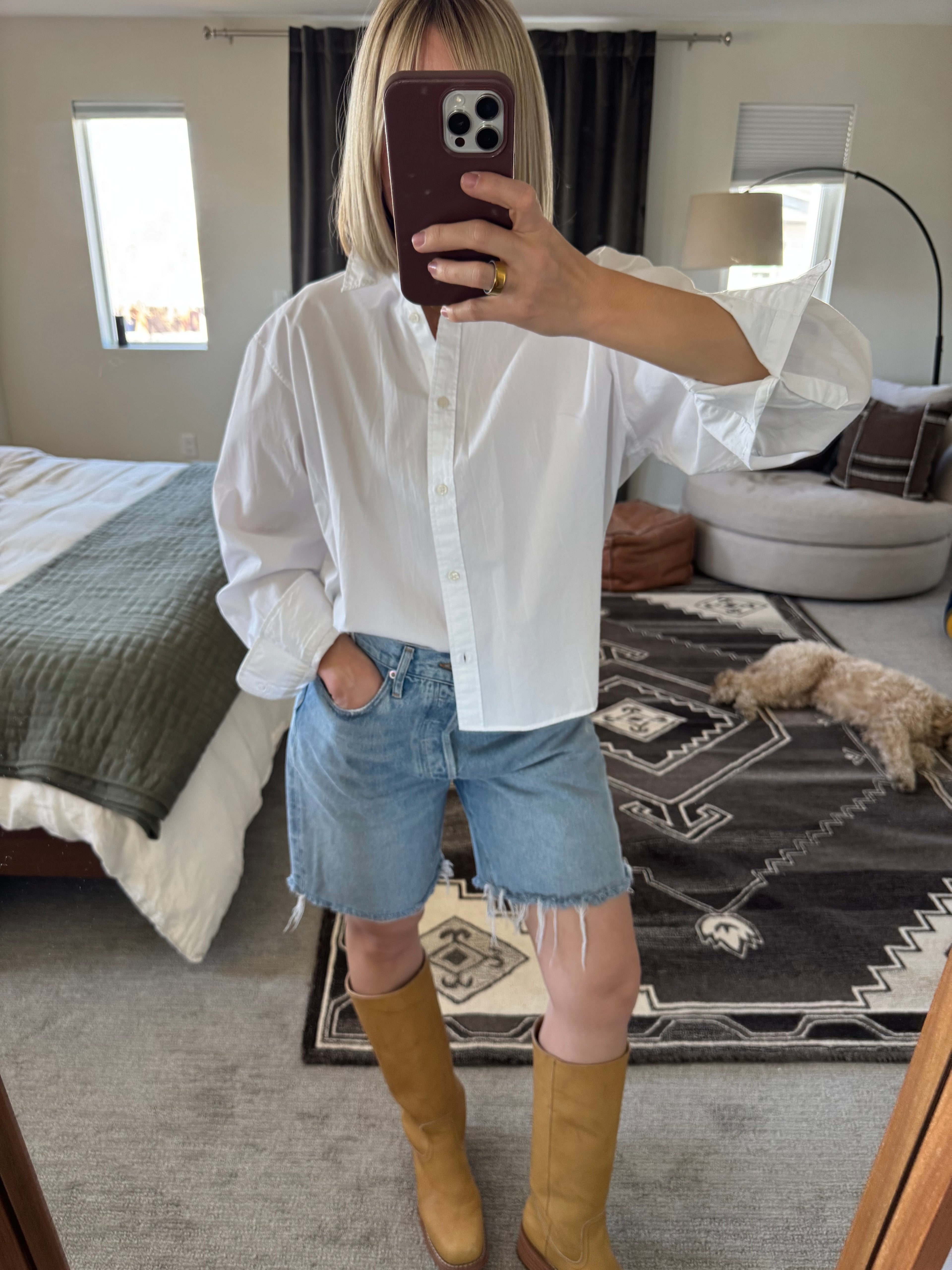 NWT GAP Cropped Button Down