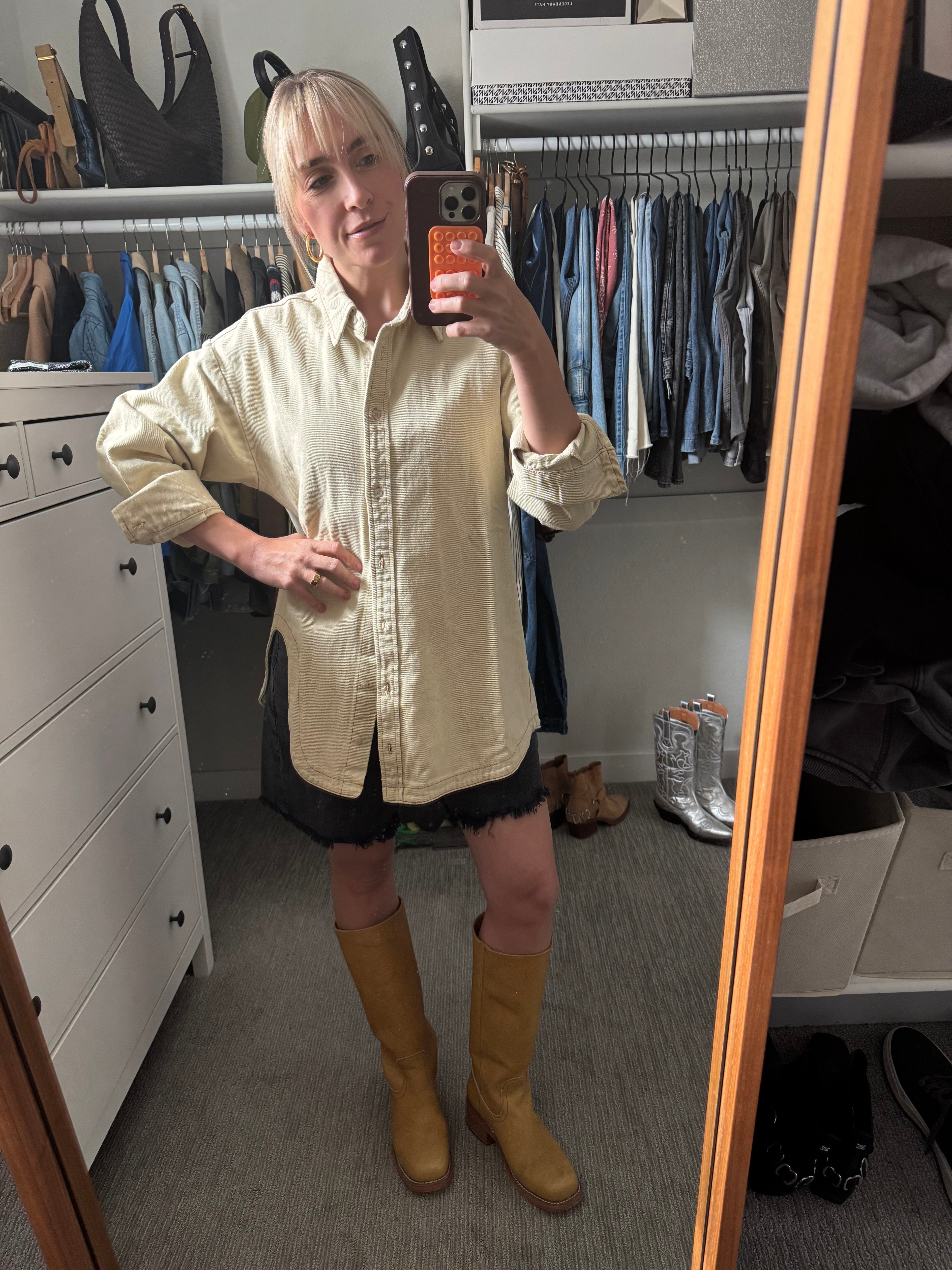 NWT Lioness Off Duty Denim Shirt