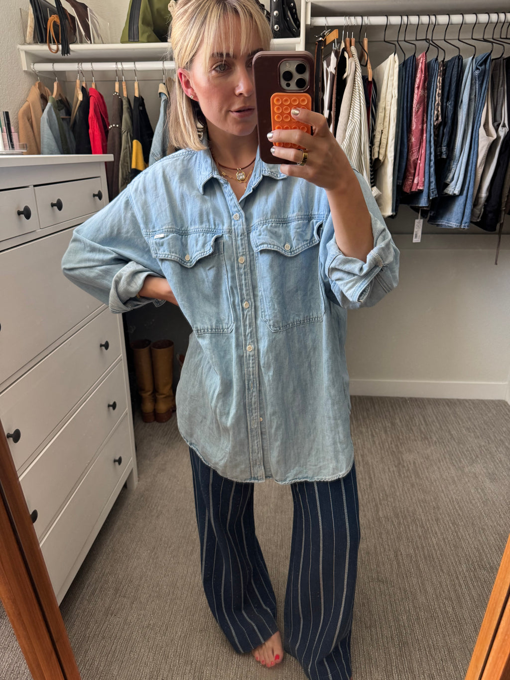 MOTHER denim shirt