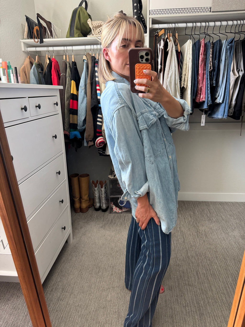 MOTHER denim shirt