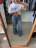 Pilcro Azura High-Rise Wide-Leg Track Stripe Jeans