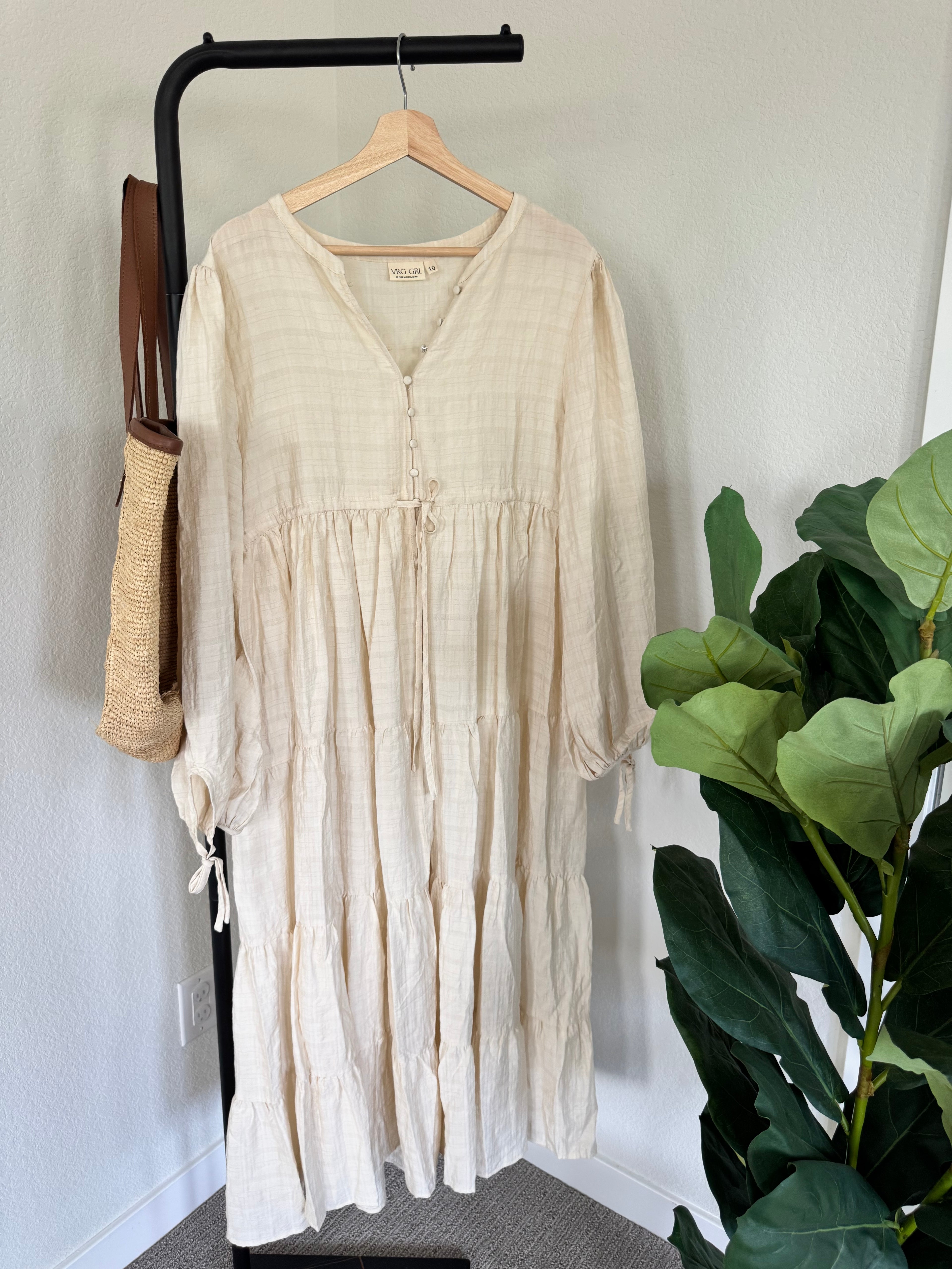 VRG GRL Ivory Maxi Dress