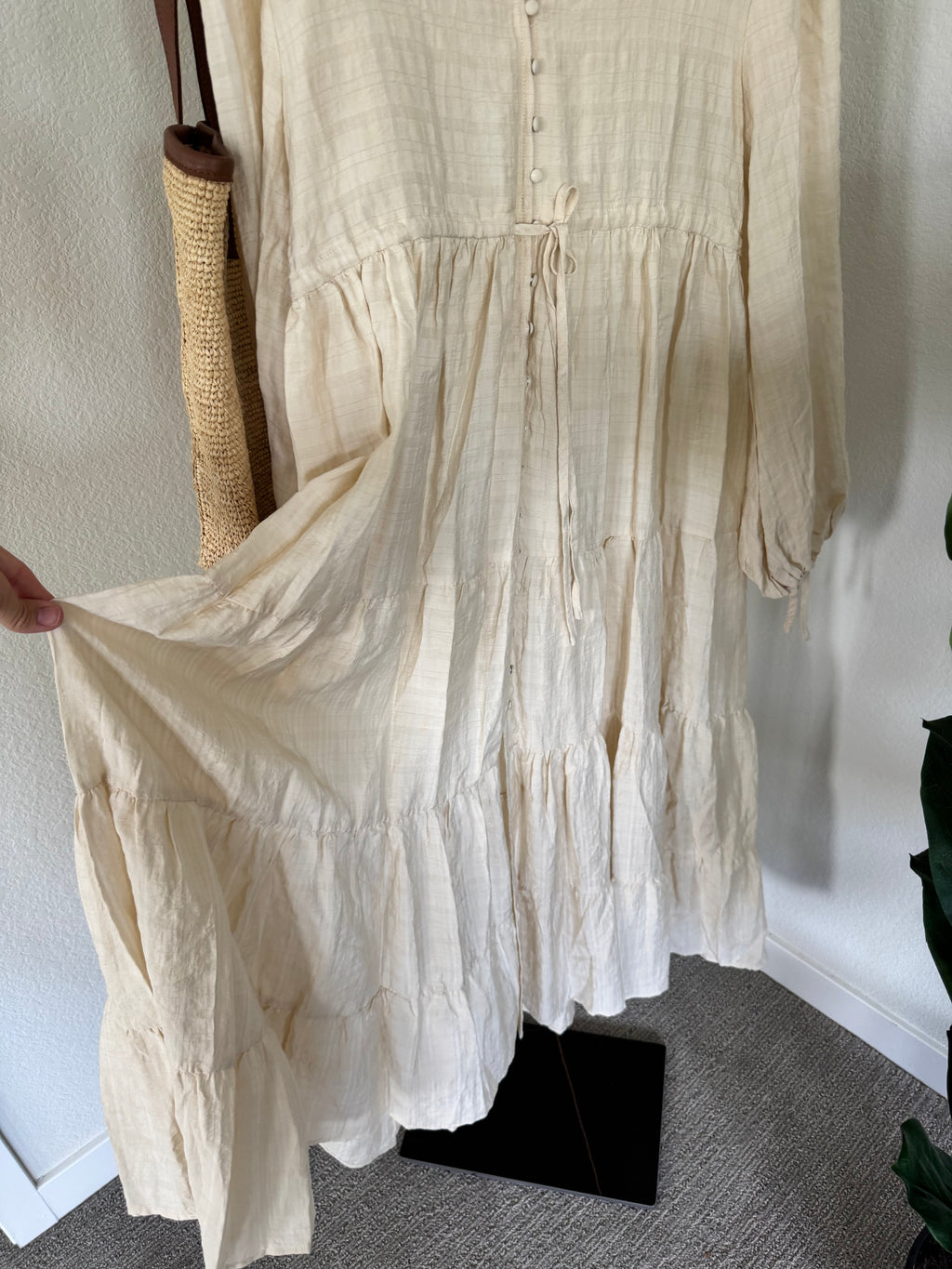 VRG GRL Ivory Maxi Dress