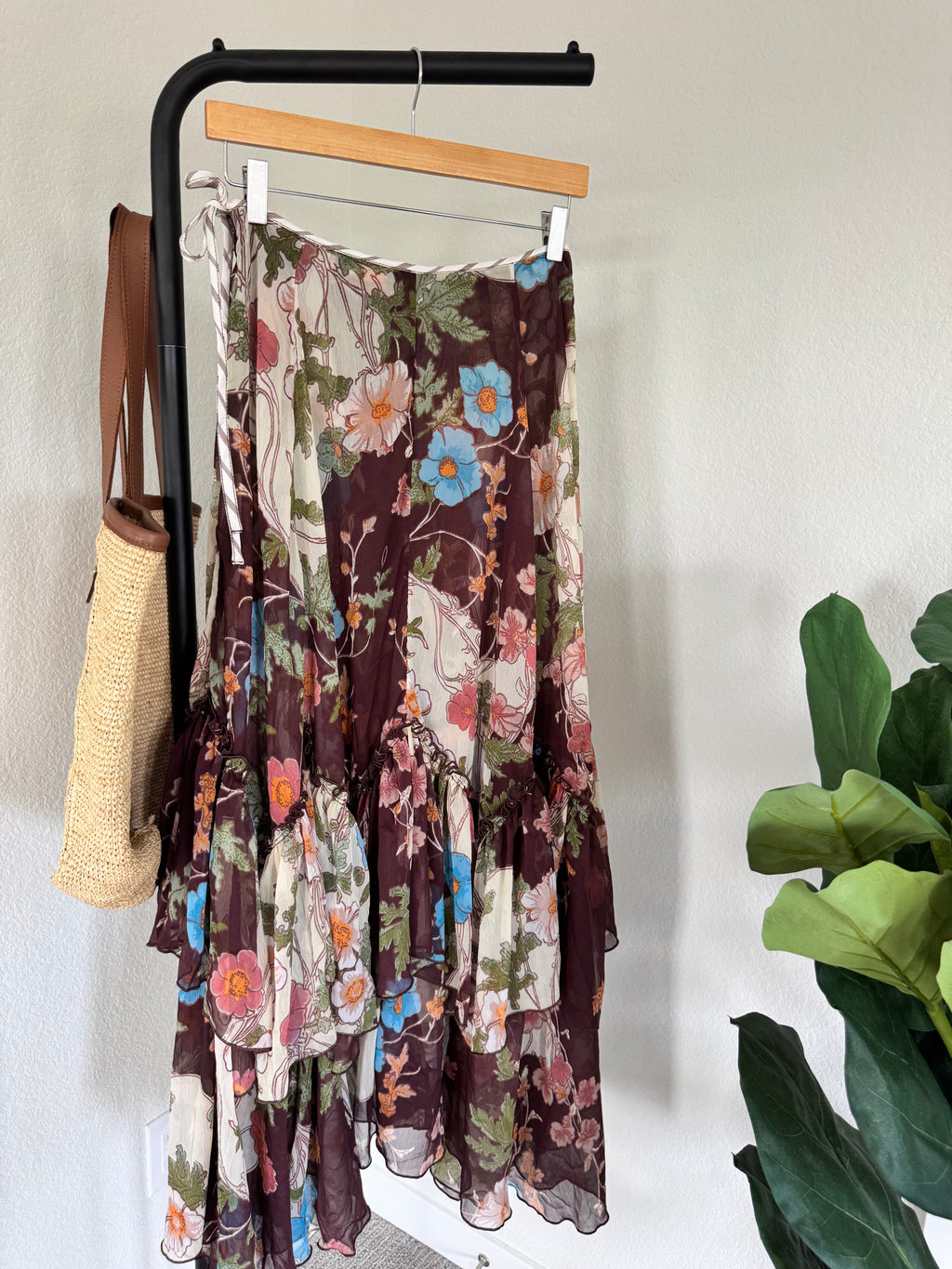 Free People Palermo Villa Chiffon Maxi Skirt