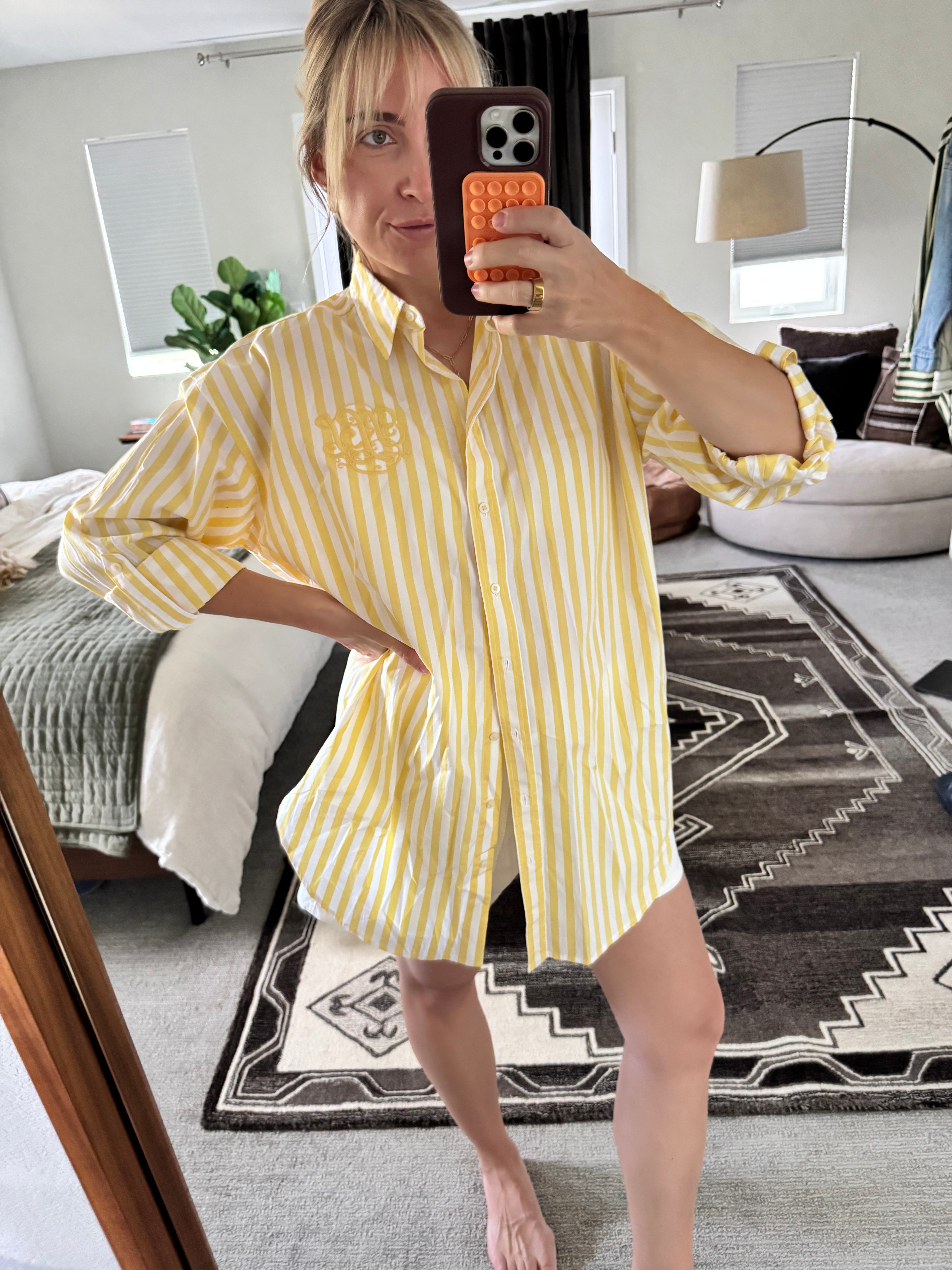 Ralph Lauren Yellow Stripe Button Up