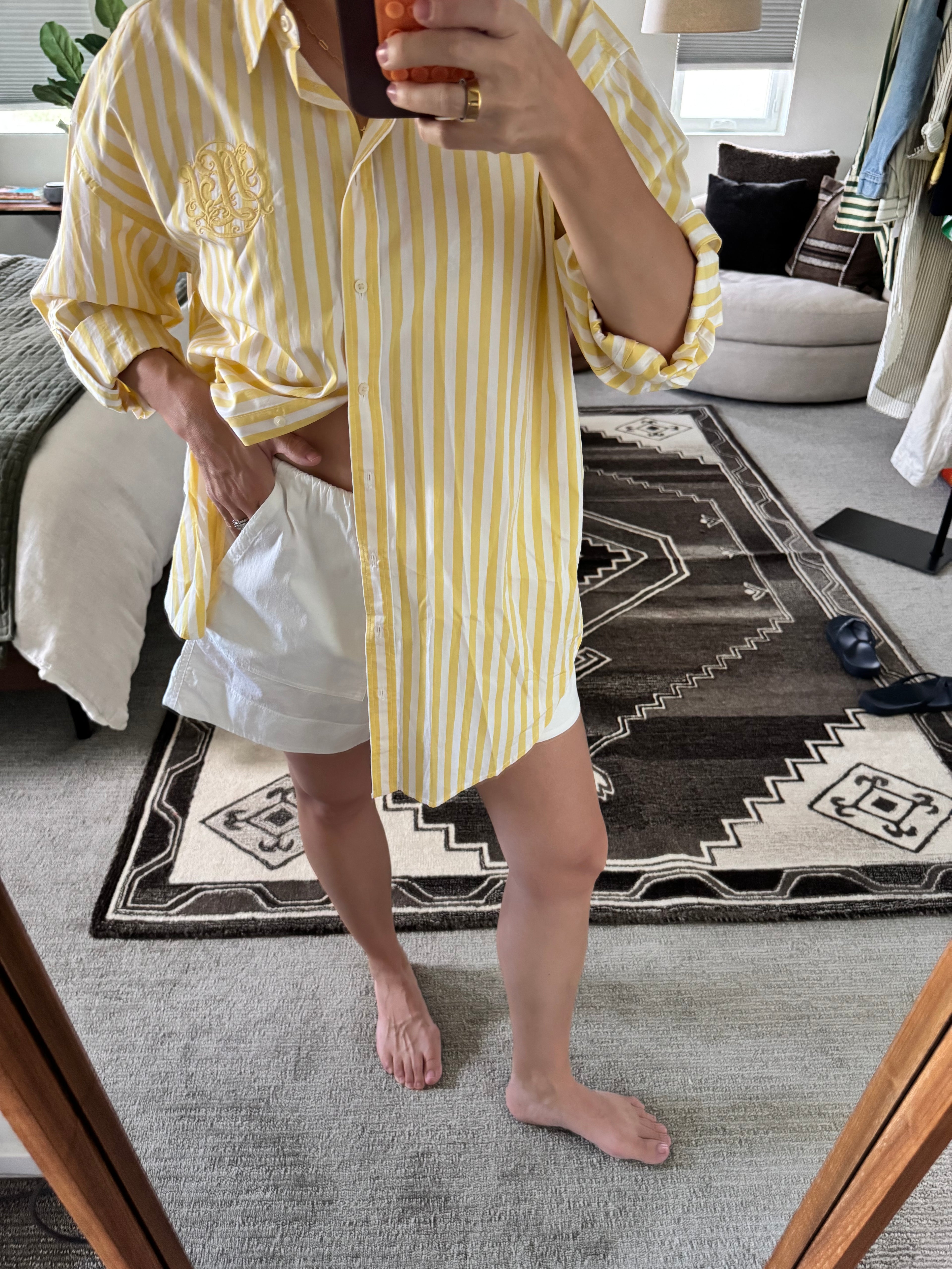 Ralph Lauren Yellow Stripe Button Up