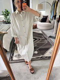 Few Moda Maxi Button Up Shirt Dress