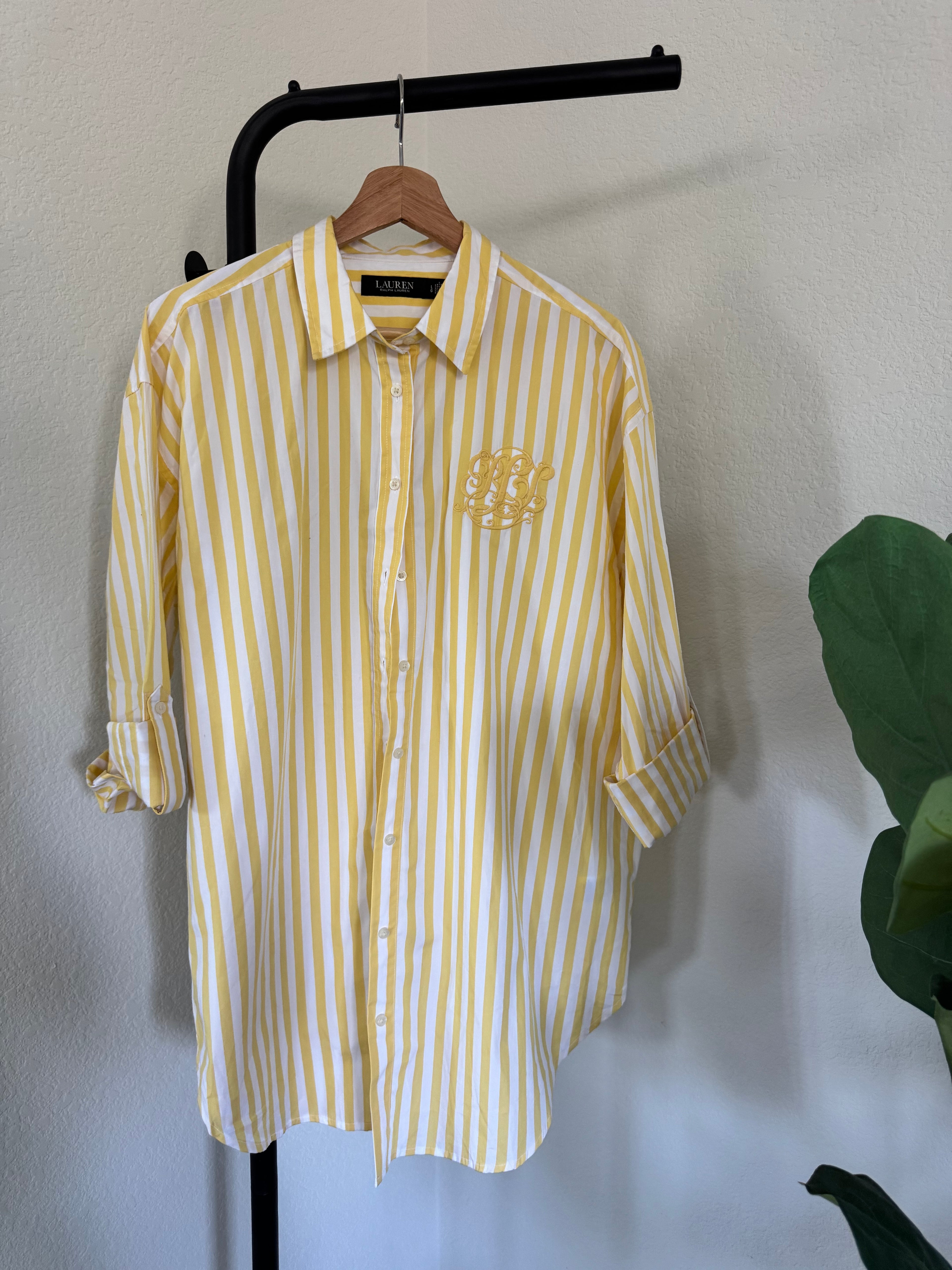 Ralph Lauren Yellow Stripe Button Up