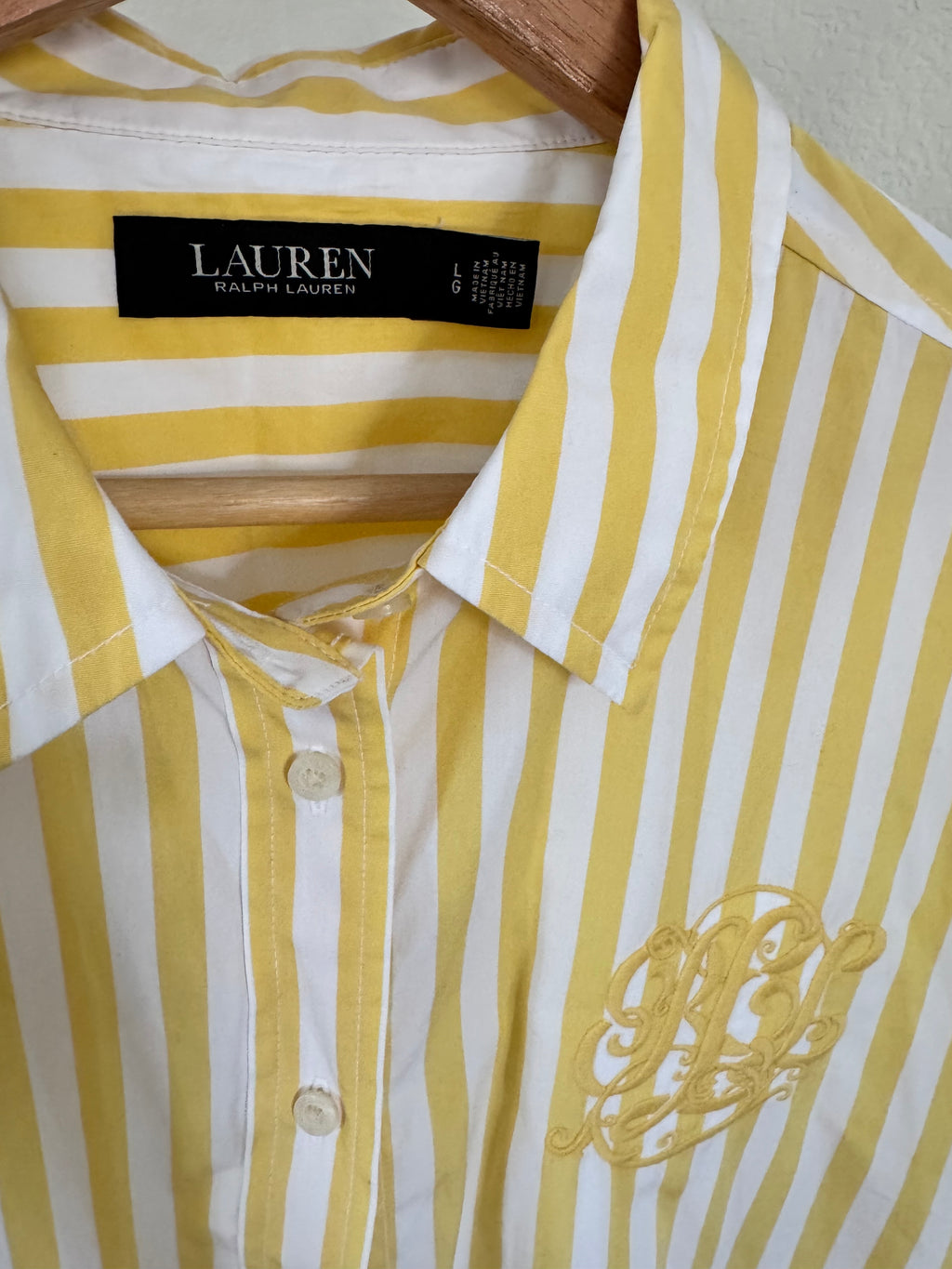 Ralph Lauren Yellow Stripe Button Up