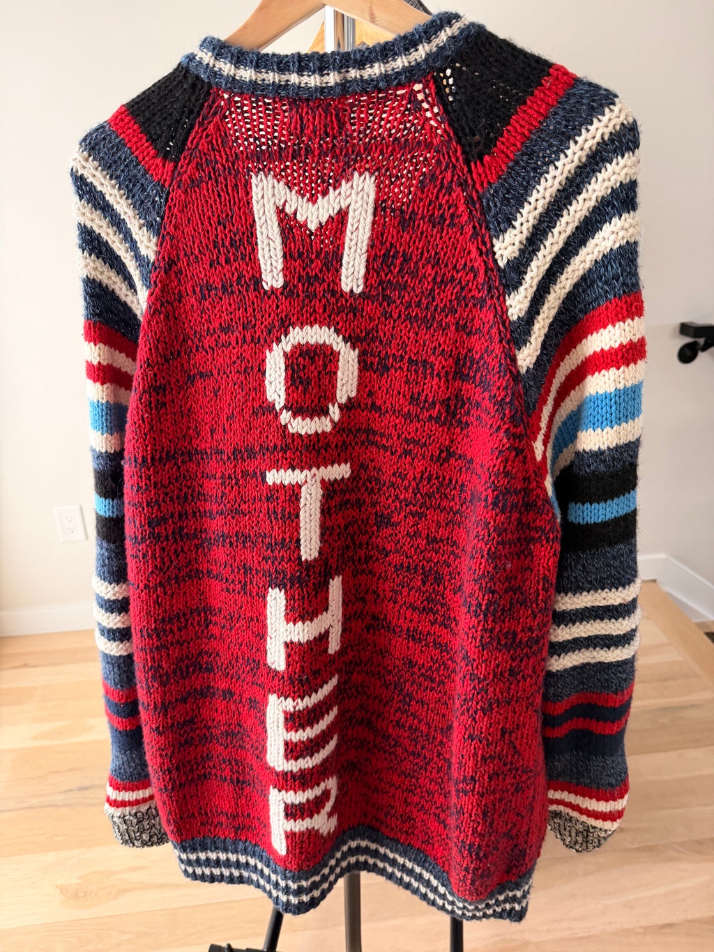 MOTHER The Long Drop Raglan Back Talk Cardigan