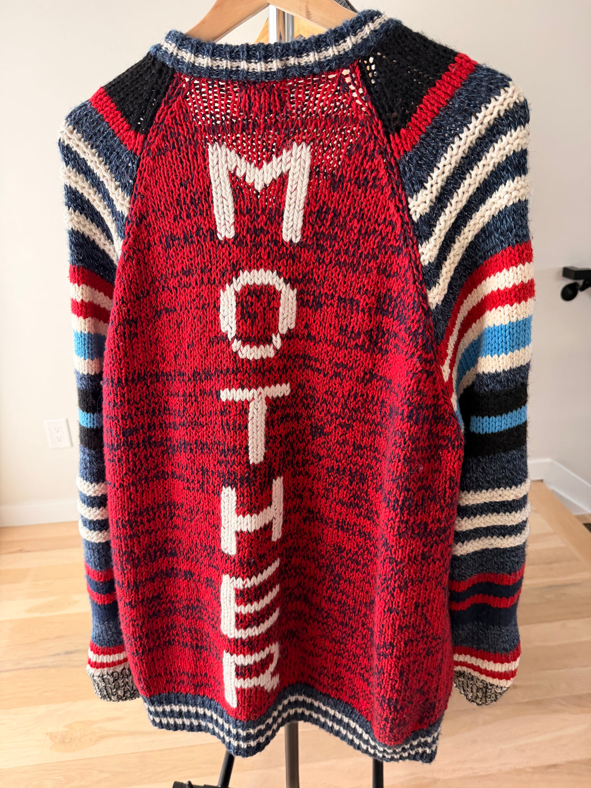 MOTHER The Long Drop Raglan Back Talk Cardigan