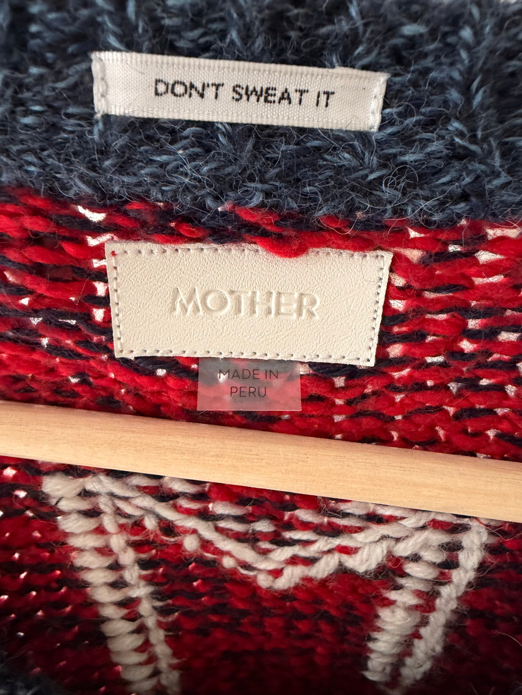 MOTHER The Long Drop Raglan Back Talk Cardigan