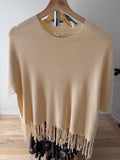 Splendid x @Cellajaneblog Short Sleeve Fringe Sweater