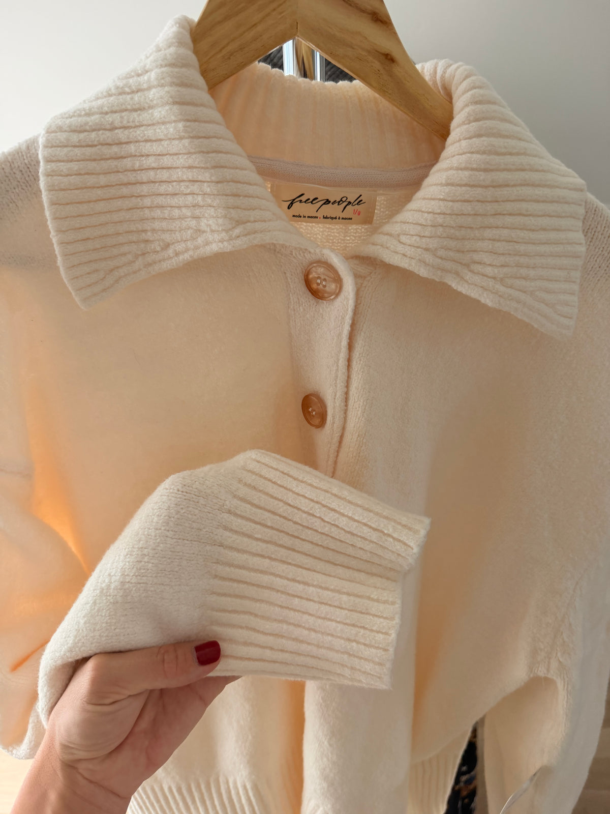 NWT Free People Trading Up Polo Sweater