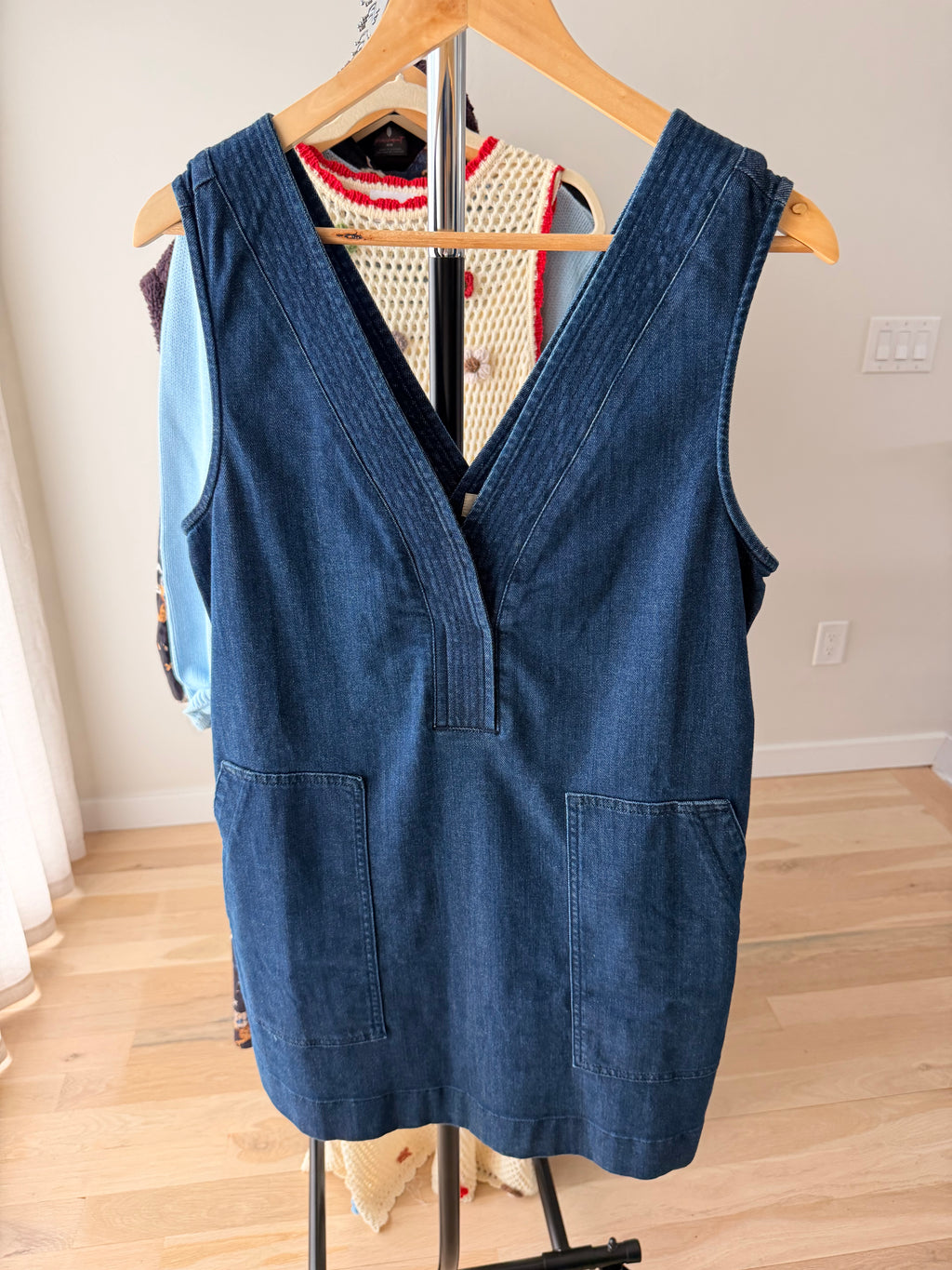 Faherty Azure Denim Minidress