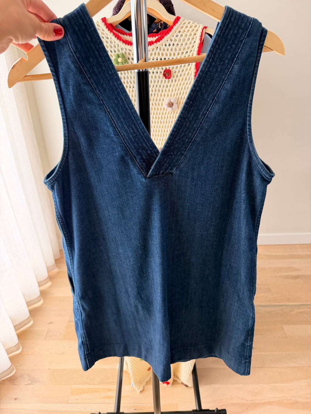 Faherty Azure Denim Minidress