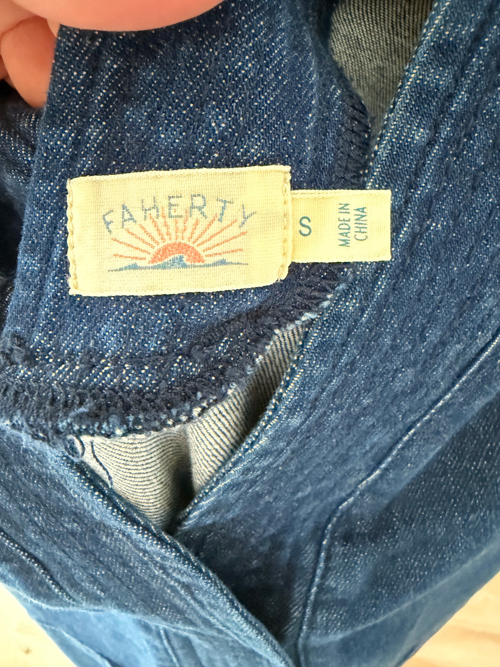 Faherty Azure Denim Minidress
