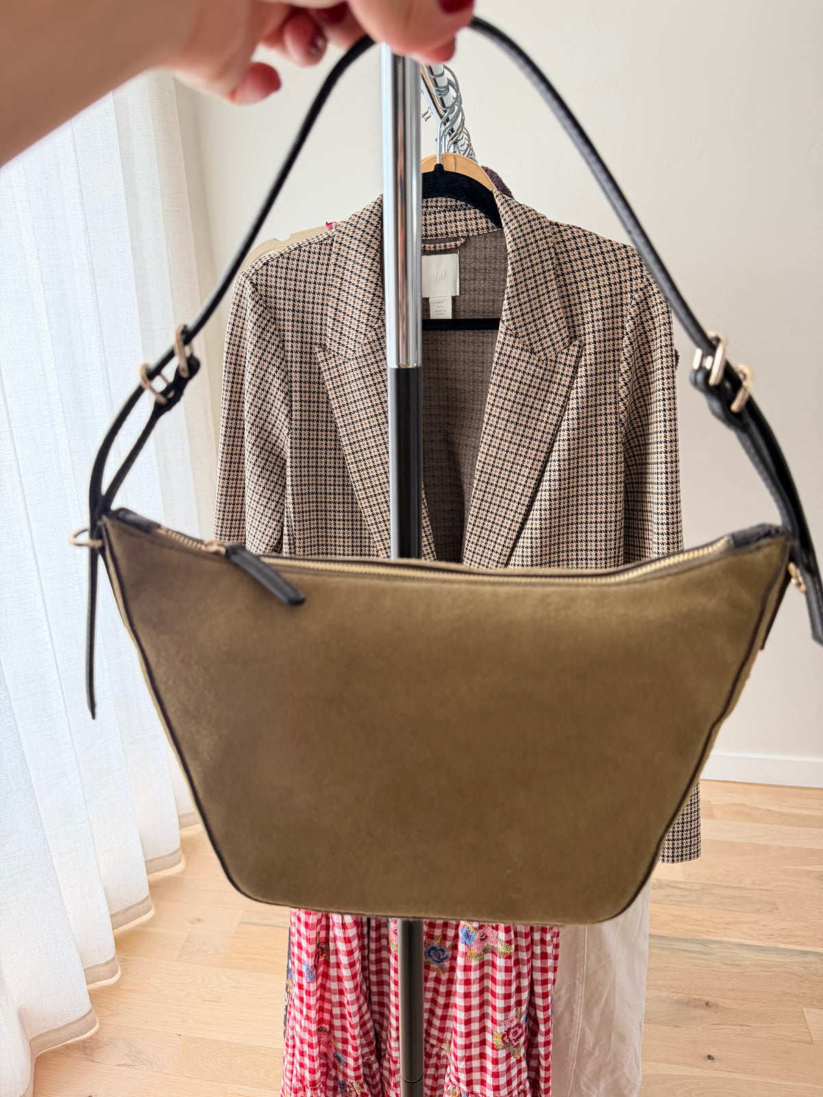 NWT Madewell The Keeper Suede Shoulder Bag