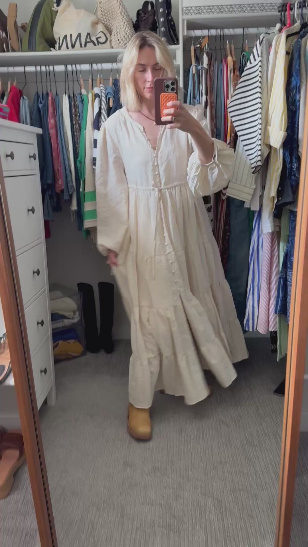 VRG GRL Ivory Maxi Dress