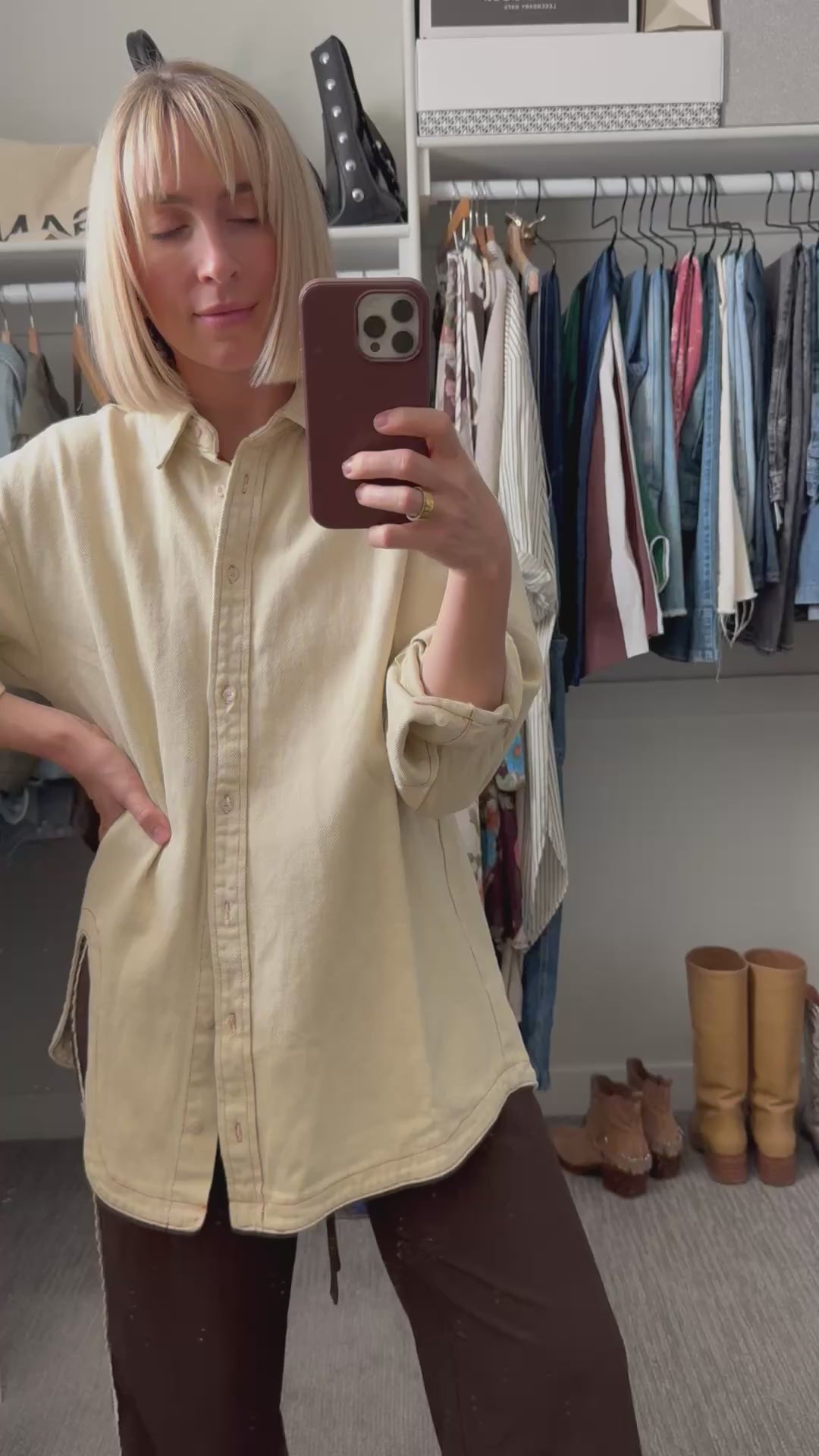 NWT Lioness Off Duty Denim Shirt